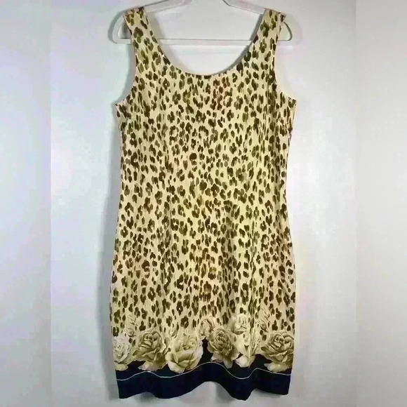 Bloomingdale’s Silk Sleeveless Animal Print Dress Size 12 - Picture 6 of 12